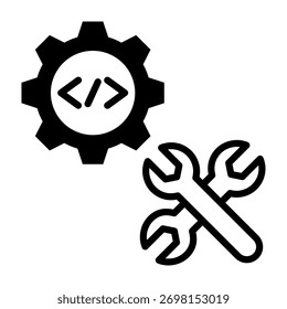 Ícone de otimização - Ilustração de vetor de estilo misto