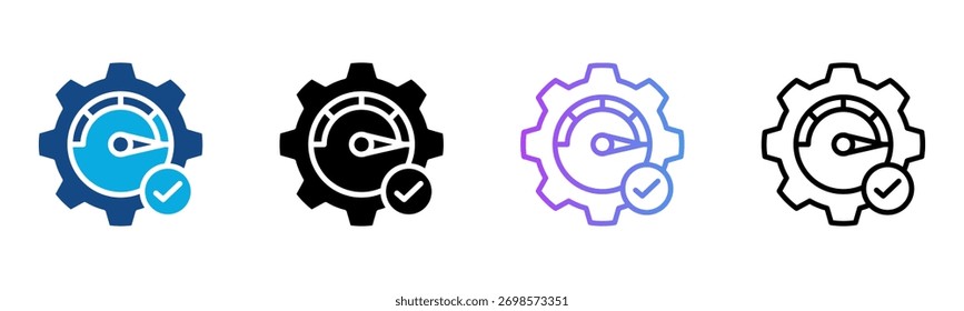 Ícone de otimização - Ilustração de vetor de vários estilos
