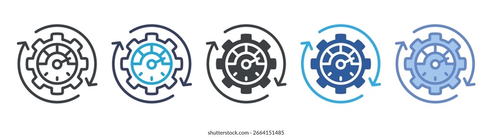 Optimization icon set multiple style collection