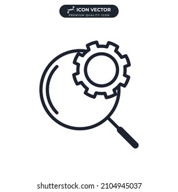 Plantilla de símbolo de icono de optimización para la ilustración vectorial de la colección de diseño gráfico y web