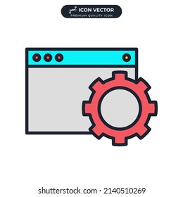 plantilla de símbolo de icono de optimización para el logotipo de colección de diseño gráfico y web ilustración vectorial
