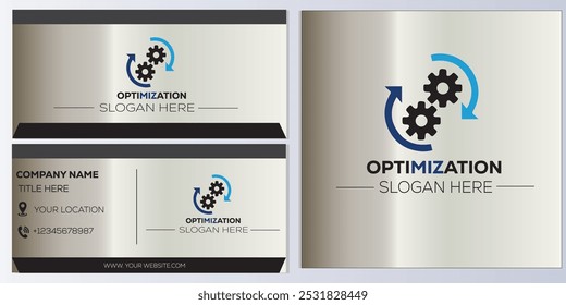 OPTIMIZATION ICON VISITING CARD DESIGN TEMPLATE