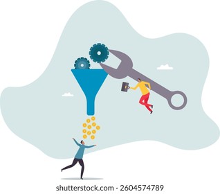 Optimization to improve result, adjust marketing factor to gain more profit, efficiency or growth, fix process for best result.character for design.