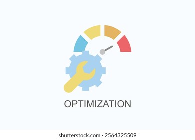 Optimization Isolated Vector, Icon Or Logo Sign Symbol Illustration