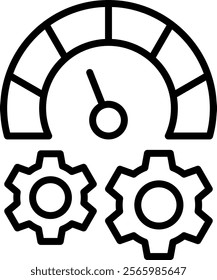 Optimization Line Vector Icon Design