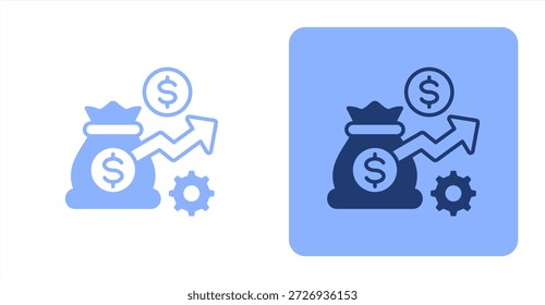 Optimierung MixedZweifarbige Farbe und kontrastierende Hintergrund-Symbol-Illustration