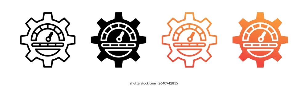Optimization Multi Style Icon Set Vector