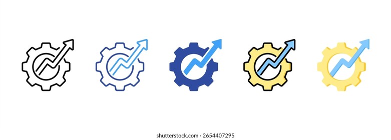 Conjunto de Ícones de Vários Estilos de Otimização