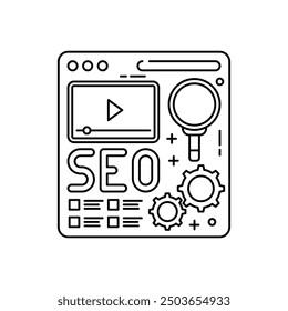 Optimization Outline Icon, Vector illustration