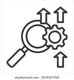 Optimization Outline Icon Vector Illustration