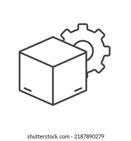 optimization outside the box icons  symbol vector elements for infographic web