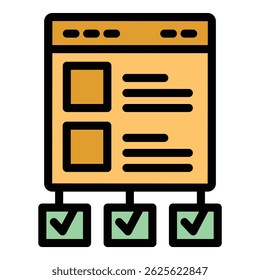 Ícone do mecanismo de pesquisa de otimização. Ícone de vetor do mecanismo de pesquisa Otimização de Tópicos para design da Web isolado em plano de fundo branco