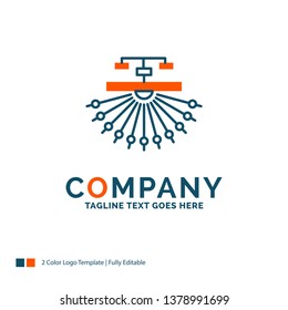 optimization, site, site, structure, Web Logo Design. Blue and Orange Brand Name Design. Place for Tagline. Business Logo template.