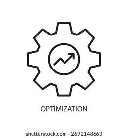 Optimization thin line vector icons.