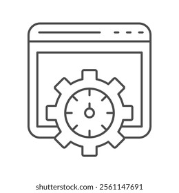 Optimization thinline icon , vector, pixel perfect, illustrator file