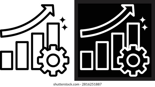optimization Two-tone version in black and white background