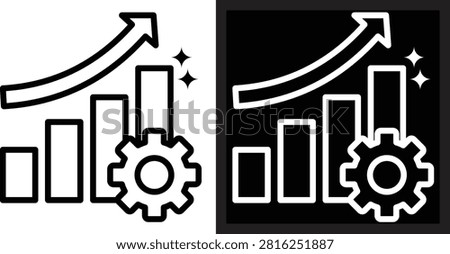optimization Two-tone version in black and white background