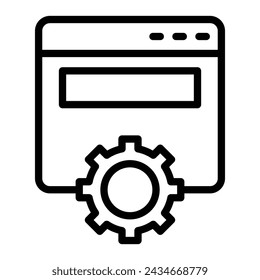 Optimization Vector Line Icon Design