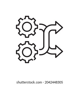 Optimization vector outline icon style illustration. EPS 10 file