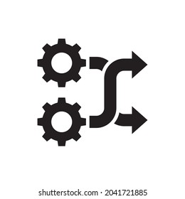 Optimization vector Solid icon style illustration. EPS 10 file