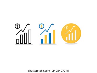 Optimize your visualization of business success with these stunning profit icon designs. Each vector design creates an aesthetic image of financial growth and success. Suitable for your design project