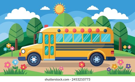 Optimized Adventures School Bus Vector Art for Creative Designs