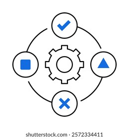 Optimized User Experience Icon - Vector Illustration for Functional UX and System Design