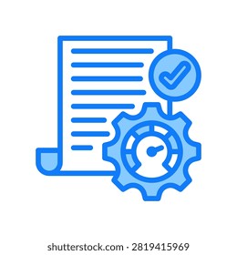 Optimum Results icon blue Vector Illustration
