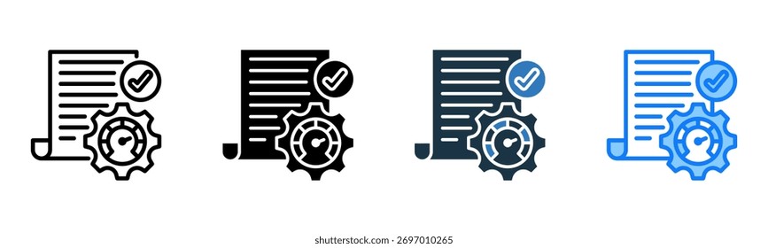 Ícone de resultados ideal Ilustração de vetor de vários estilos