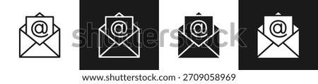 Opt-In Form Line N Glyph Style In White And Black Background
