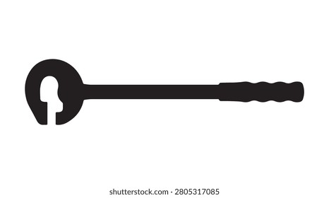 Option 1: Rebar bender tool silhouette vector illustration isolated on white background.