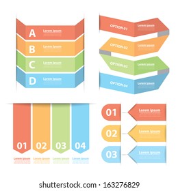 Option banner set. Vector illustration. can be used for layout, diagram, brochure,  number options, web design, infographics. flat design