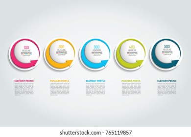 Option chart, scheme, diagram, timeline. 5 Infographic template.