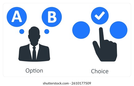 Option and Choice icon concept
