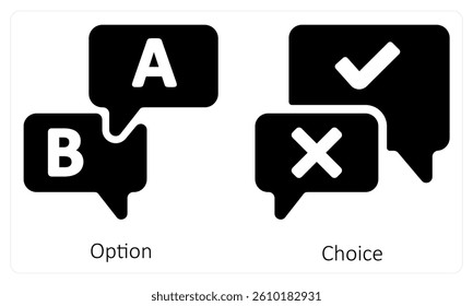 Option and Choice icon concept