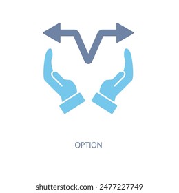 option concept line icon. Simple element illustration. option concept outline symbol design.