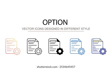 Optionales Symboldesign auf weißem Hintergrund, Stockgrafik