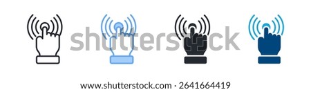 Option Icon Set Multiple Style. Design In Outline, Blue, Glyph, Dualtone