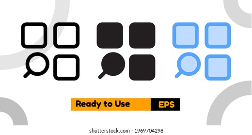 option icon with three style for social media, website, and presentation