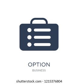 Option icon. Trendy flat vector Option icon on white background from Business collection, vector illustration can be use for web and mobile, eps10