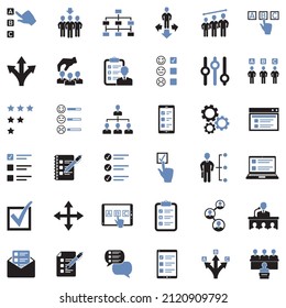 Option Icons. Two Tone Flat Design. Vector Illustration.