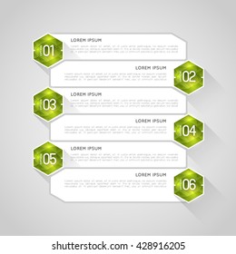 option infographic banners with crystal polygons, graphic design template