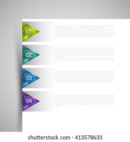 option infographic banners with crystal triangles, graphic design template