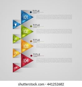 option infographic crystal triangles template, graphic element