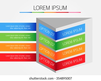 Option infographic, Eps10, vector illustration.