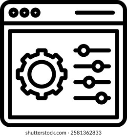 Option Line Vector Illustration On White Background.