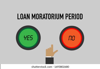 Option of loan moratorium period with eps10 view.