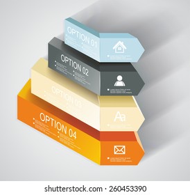Option or number banners template, graphic or website layout. Vector.