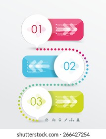 Option or number banners template, graphic or website layout. Vector.