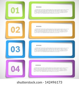 Option paper frames eps10 vector illustration